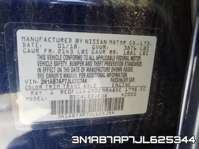 3N1AB7AP7JL625344 фото 2