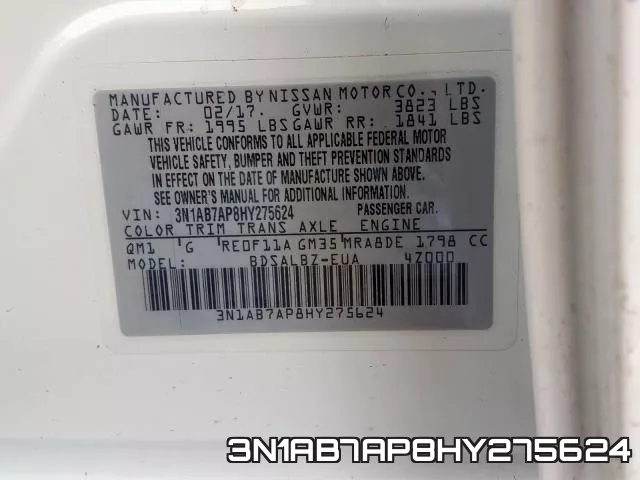 3N1AB7AP8HY275624 фото 2