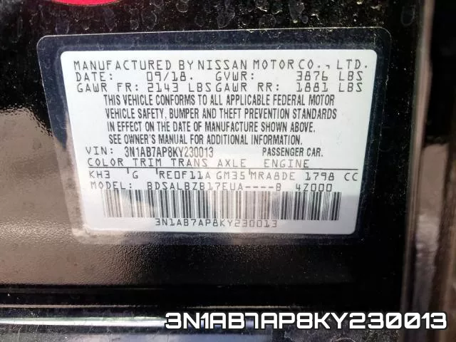 3N1AB7AP8KY230013 фото 2