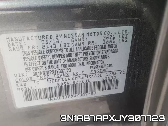 3N1AB7APXJY307723 фото 2