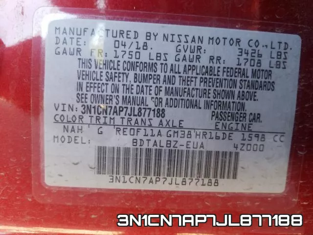 3N1CN7AP7JL877188 фото 2