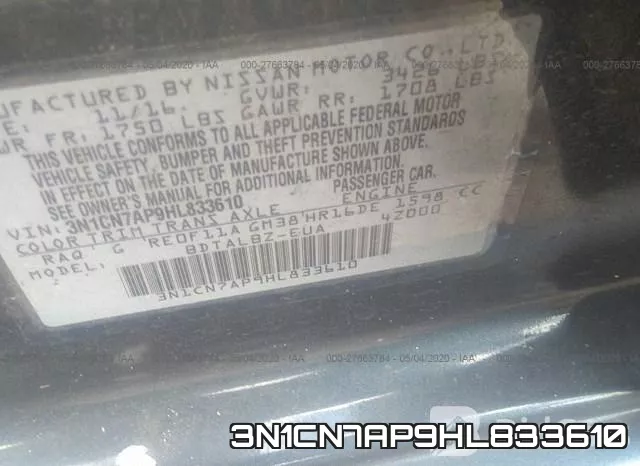 3N1CN7AP9HL833610 фото 10