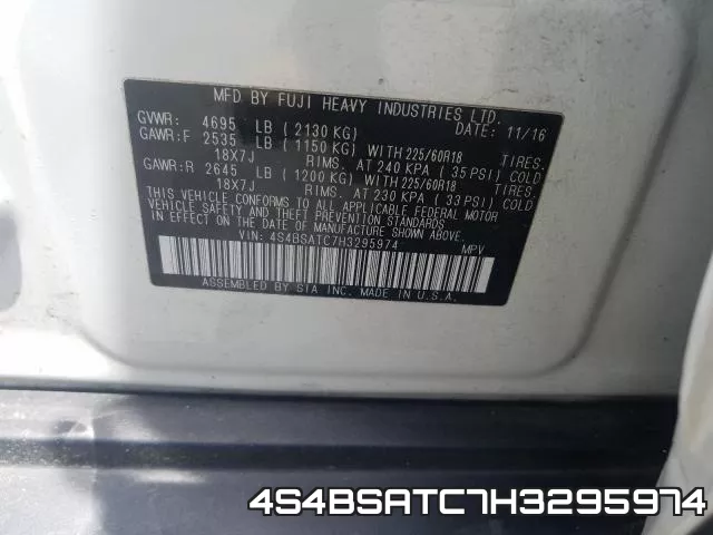 4S4BSATC7H3295974 фото 2