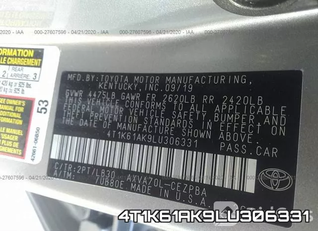 4T1K61AK9LU306331 фото 10