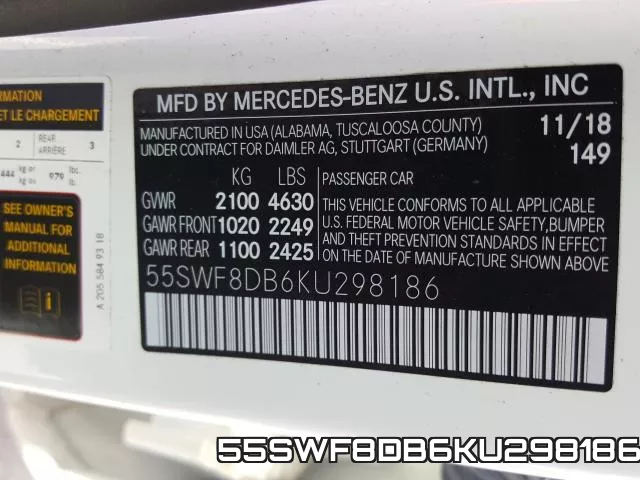 55SWF8DB6KU298186 фото 2