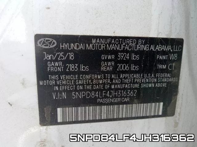 5NPD84LF4JH316362 фото 2