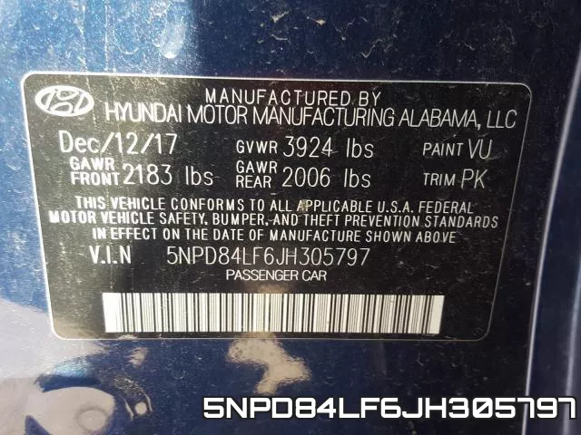 5NPD84LF6JH305797 фото 2