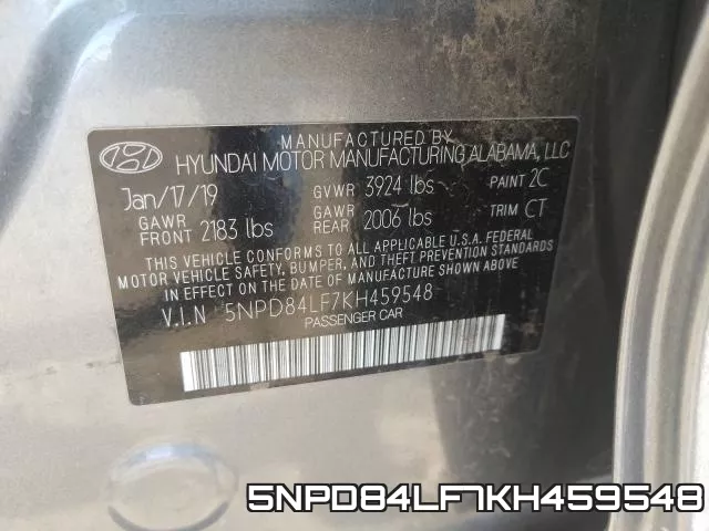 5NPD84LF7KH459548 фото 2