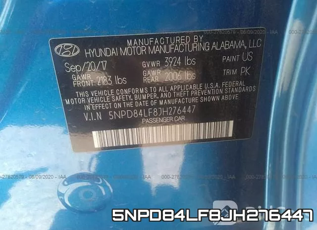 5NPD84LF8JH276447 фото 10