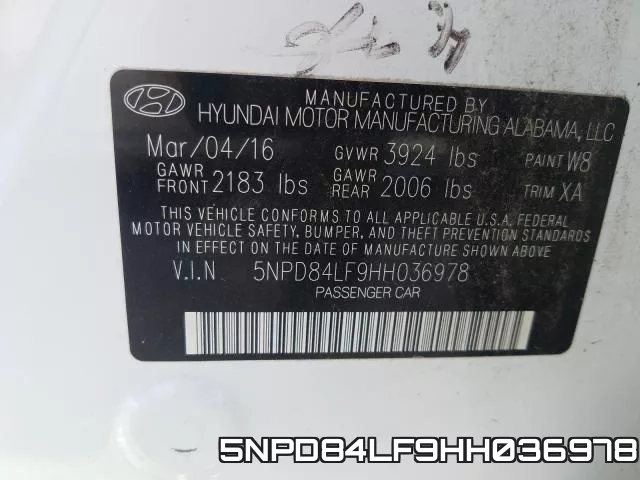 5NPD84LF9HH036978 фото 2