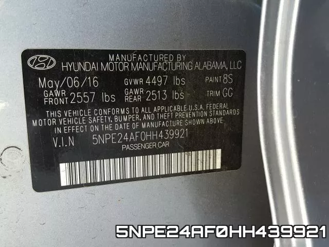5NPE24AF0HH439921 фото 2