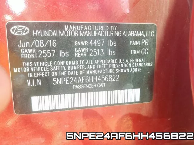 5NPE24AF6HH456822 фото 2