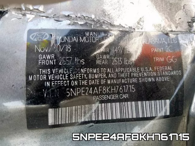 5NPE24AF8KH761715 фото 2