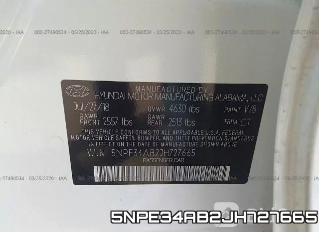 5NPE34AB2JH727665 фото 10