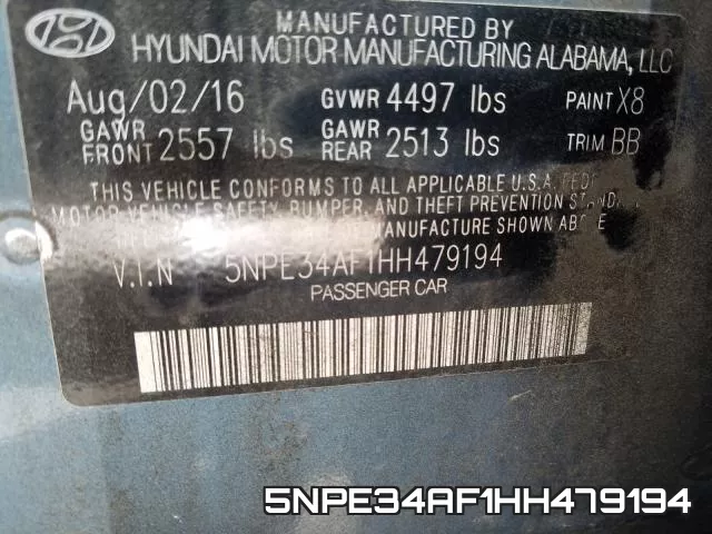 5NPE34AF1HH479194 фото 2