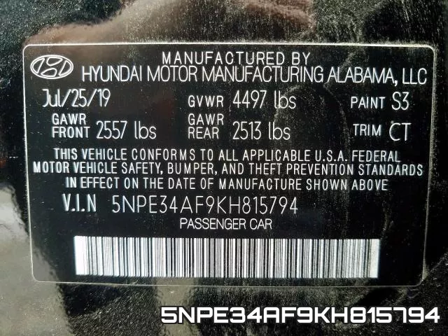 5NPE34AF9KH815794 фото 2