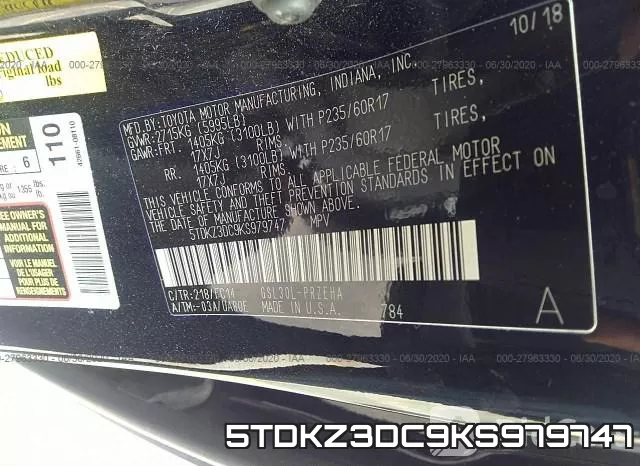 5TDKZ3DC9KS979747 фото 10