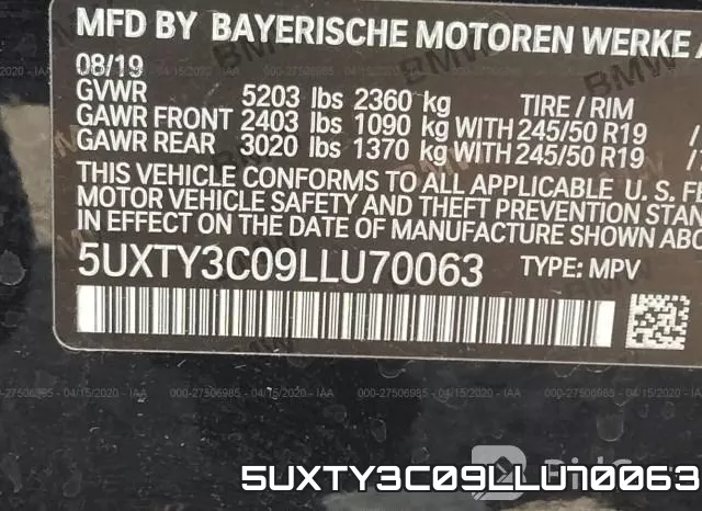 5UXTY3C09LLU70063 фото 10