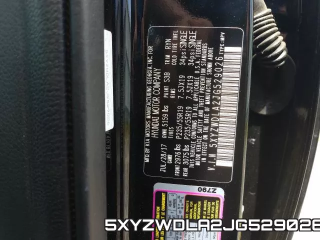 5XYZWDLA2JG529026 фото 2