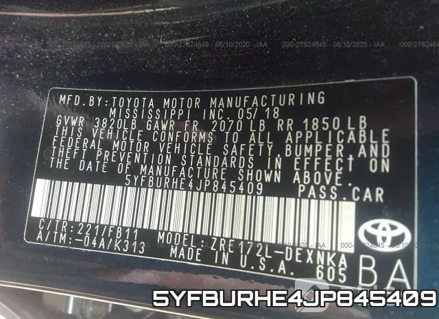 5YFBURHE4JP845409 фото 10