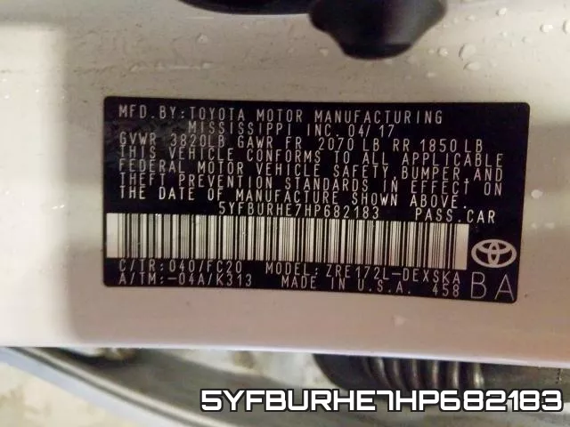 5YFBURHE7HP682183 фото 2
