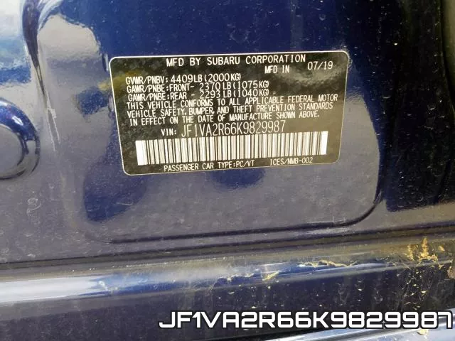 JF1VA2R66K9829987 фото 2