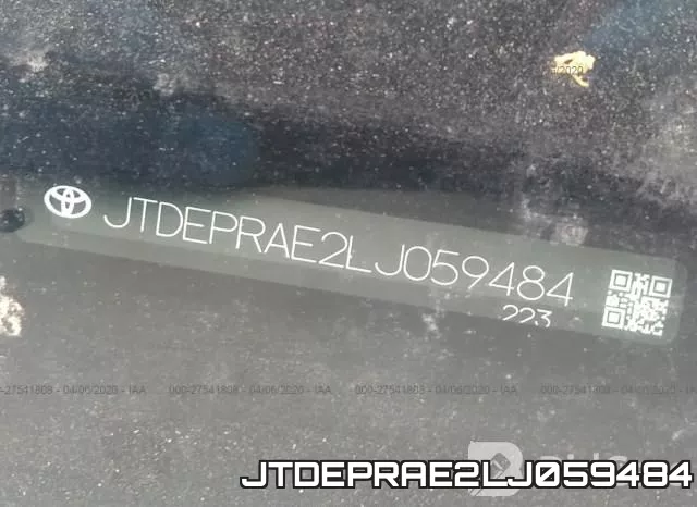 JTDEPRAE2LJ059484 фото 10