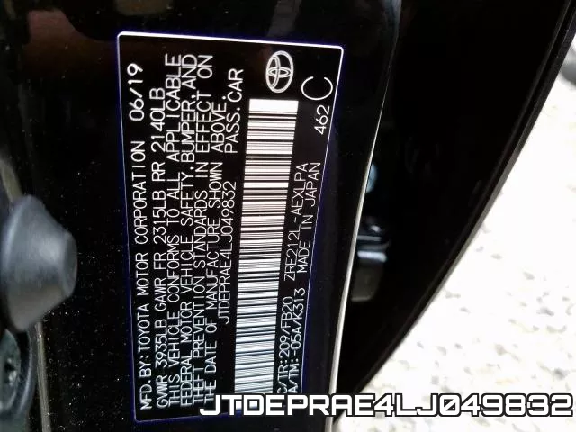 JTDEPRAE4LJ049832 фото 2