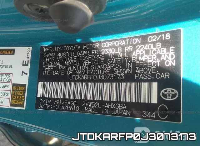 JTDKARFP0J3073173 фото 10