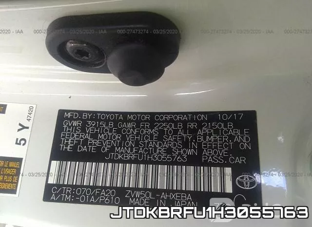 JTDKBRFU1H3055763 фото 10