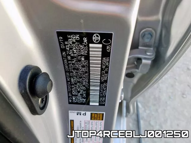 JTDP4RCE8LJ001250 фото 2