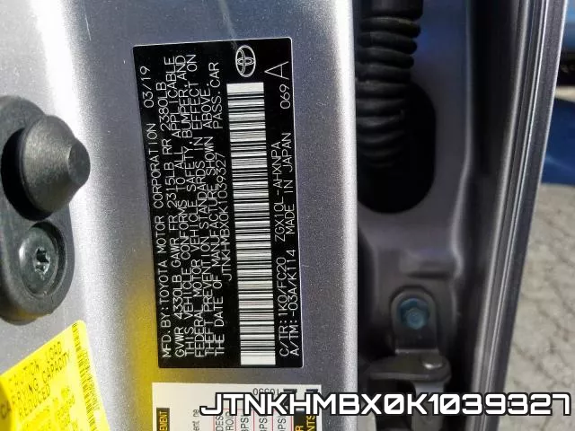 JTNKHMBX0K1039327 фото 2