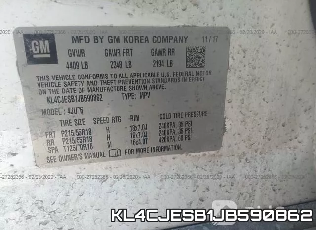 KL4CJESB1JB590862 фото 10