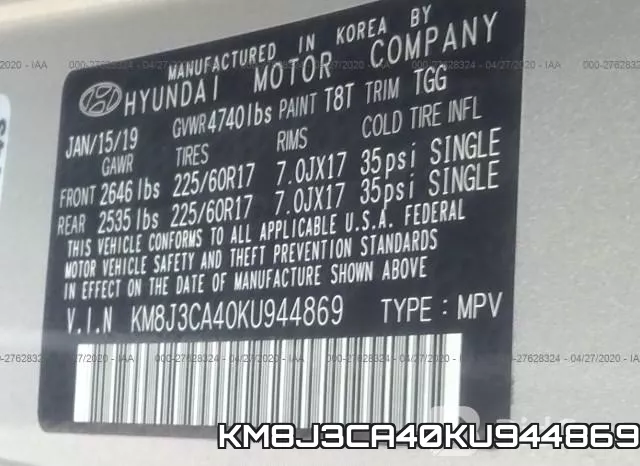 KM8J3CA40KU944869 фото 10