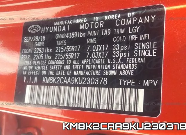 KM8K2CAA9KU230378 фото 10