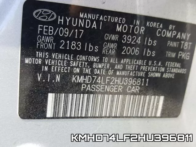 KMHD74LF2HU396811 фото 2