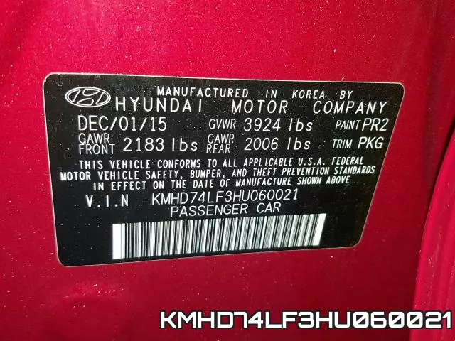 KMHD74LF3HU060021 фото 2