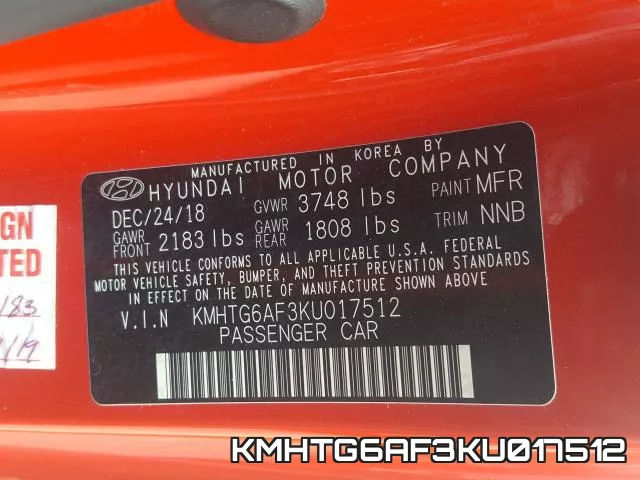 KMHTG6AF3KU017512 фото 2