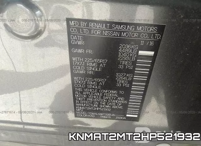 KNMAT2MT2HP521932 фото 10