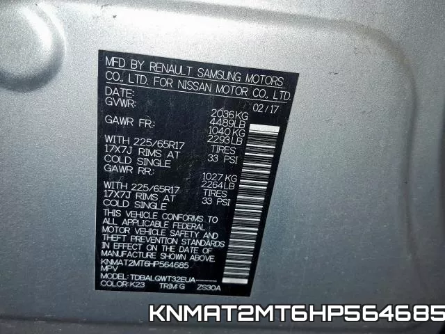 KNMAT2MT6HP564685 фото 2