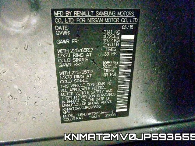 KNMAT2MV0JP593655 фото 2