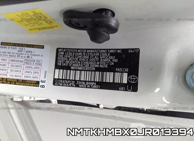 NMTKHMBX0JR013394 фото 10