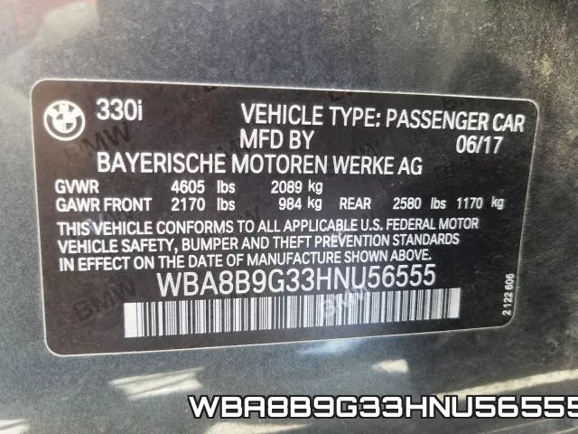 WBA8B9G33HNU56555 фото 2