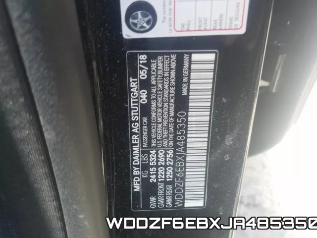 WDDZF6EBXJA485350 фото 2