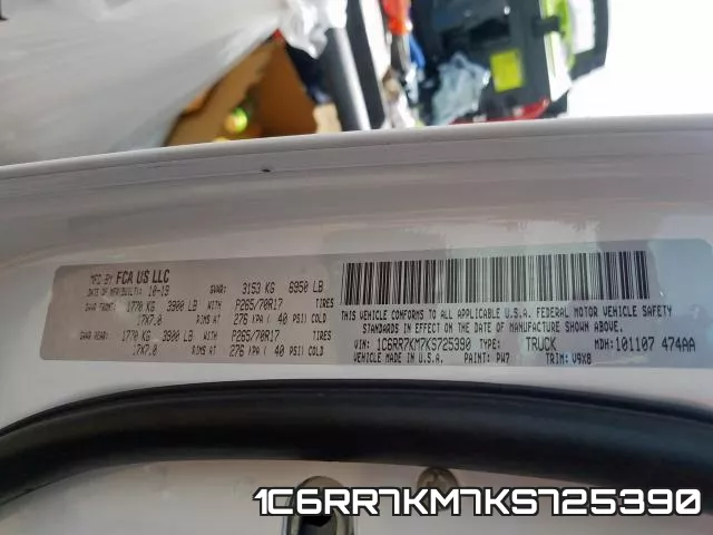 1C6RR7KM7KS725390 фото 2