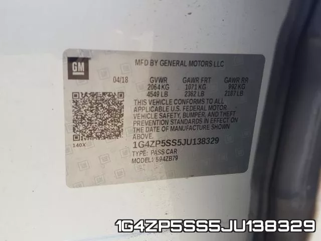 1G4ZP5SS5JU138329 фото 2