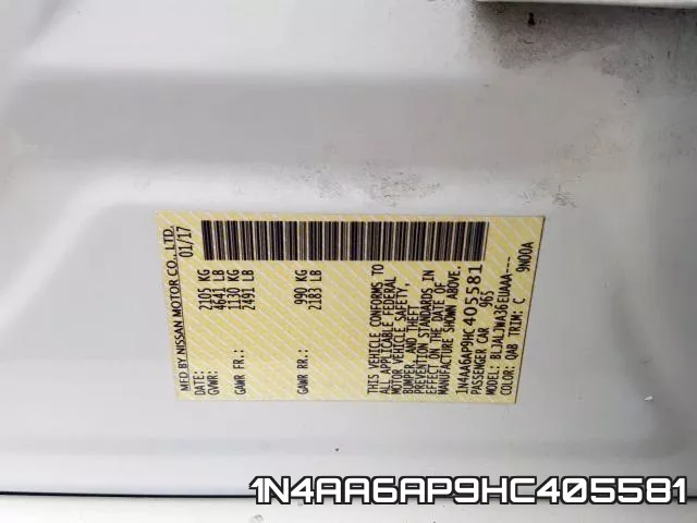 1N4AA6AP9HC405581 фото 2