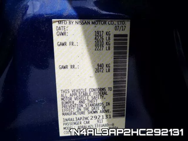 1N4AL3AP2HC292131 фото 2