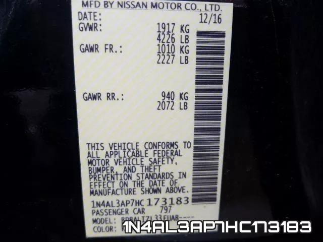 1N4AL3AP7HC173183 фото 2