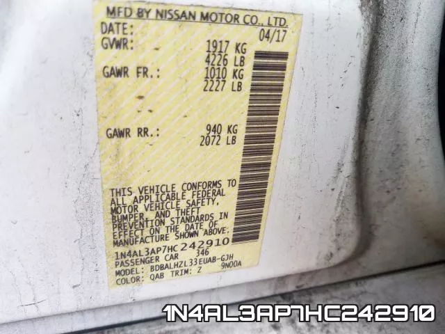 1N4AL3AP7HC242910 фото 2